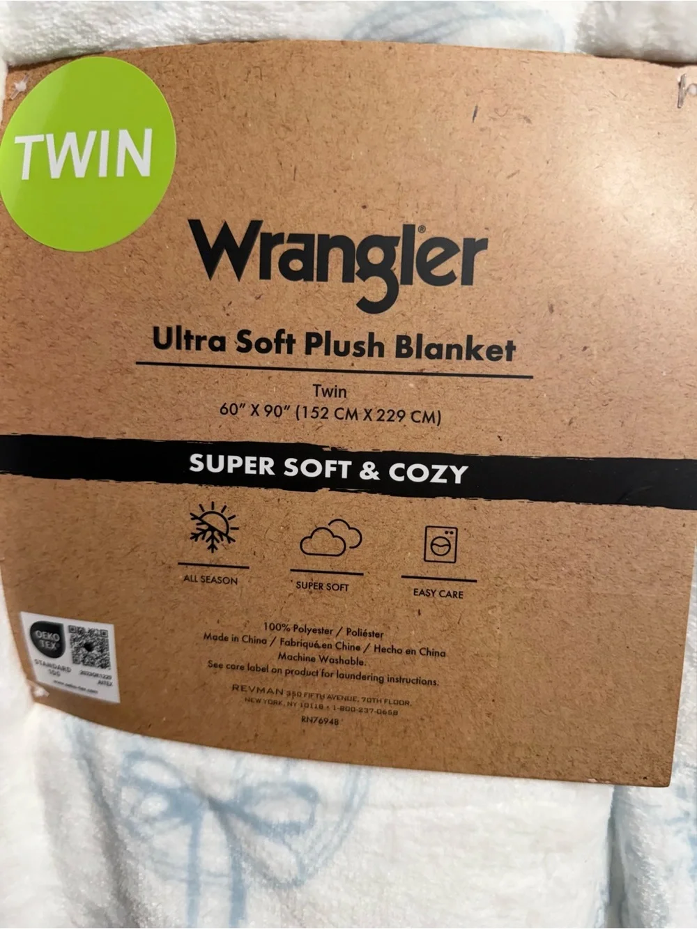 Wrangler Boots & Bows Twin Size Blanket